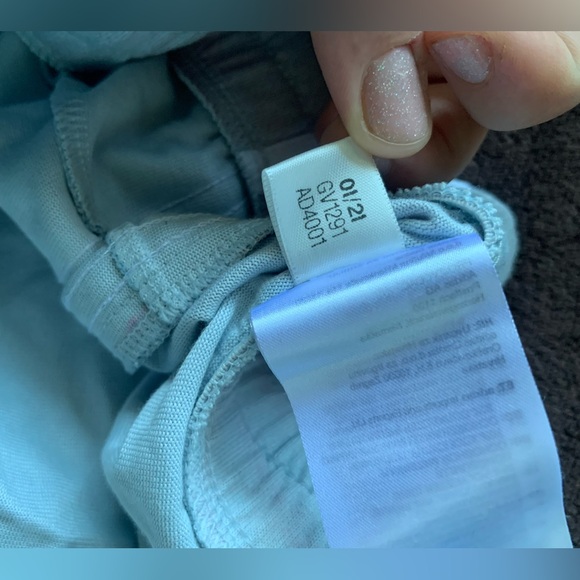 🍬Adidas Cotton Candy Drawstring Two Stripe Shorts - Women’s Large - Picture 9 of 10